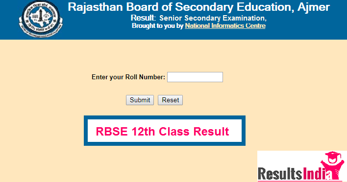 Rajasthan Board (RBSE) 12th Class Result 2022 Arts