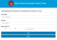 bihar board 12th result 2021 website